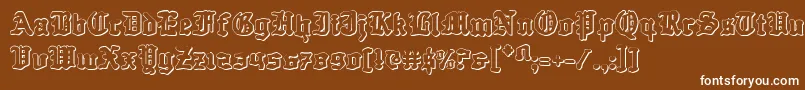 Questknight3D Font – White Fonts on Brown Background