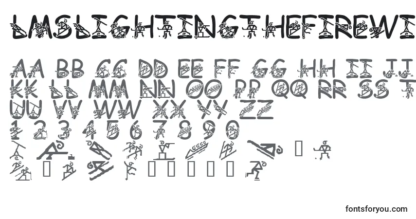 Schriftart LmsLightingTheFireWithin – Alphabet, Zahlen, spezielle Symbole