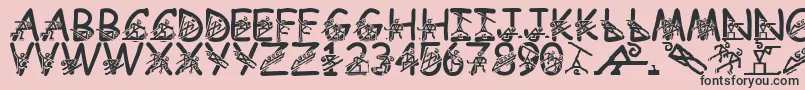 フォントLmsLightingTheFireWithin – ピンクの背景に黒い文字