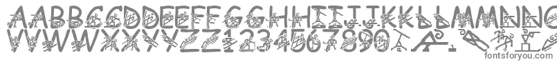 LmsLightingTheFireWithin-fontti – harmaat kirjasimet valkoisella taustalla