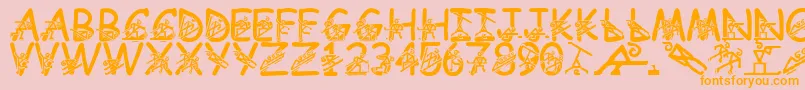 LmsLightingTheFireWithin Font – Orange Fonts on Pink Background