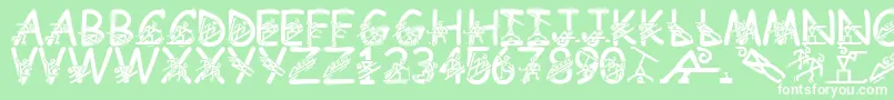 LmsLightingTheFireWithin Font – White Fonts on Green Background