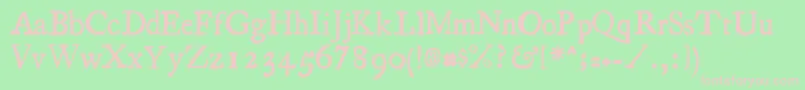 Essays1743 Font – Pink Fonts on Green Background