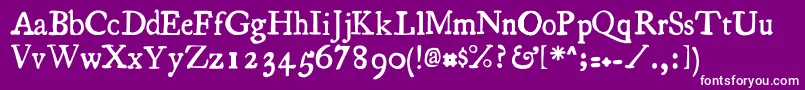 フォントEssays1743 – 紫の背景に白い文字