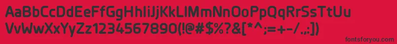 PlanerBold Font – Black Fonts on Red Background