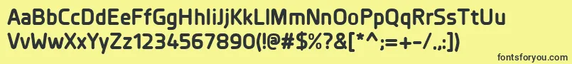 PlanerBold Font – Black Fonts on Yellow Background