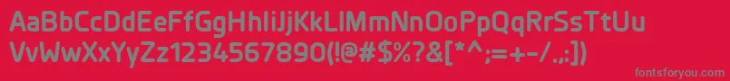 PlanerBold Font – Gray Fonts on Red Background