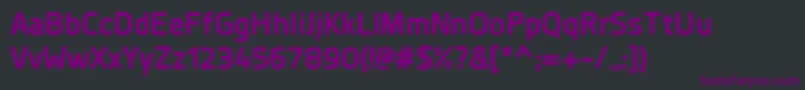 PlanerBold Font – Purple Fonts on Black Background