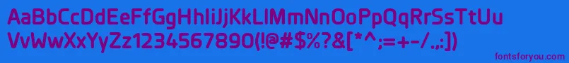 PlanerBold Font – Purple Fonts on Blue Background