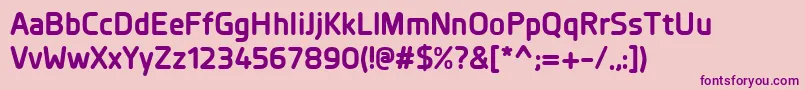 PlanerBold Font – Purple Fonts on Pink Background
