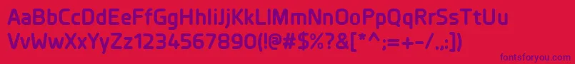 PlanerBold Font – Purple Fonts on Red Background