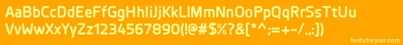 PlanerBold Font – Yellow Fonts on Orange Background