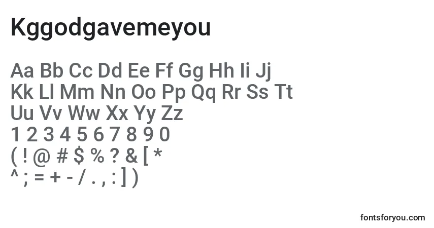 Fuente Kggodgavemeyou - alfabeto, números, caracteres especiales