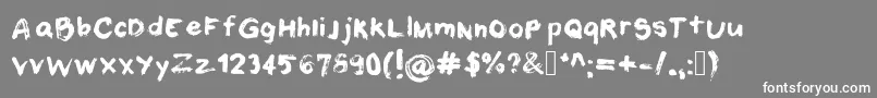 Castiel Font – White Fonts on Gray Background
