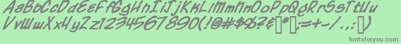 Coahb Font – Gray Fonts on Green Background
