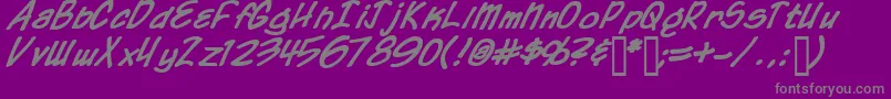Coahb-fontti – harmaat kirjasimet violetilla taustalla
