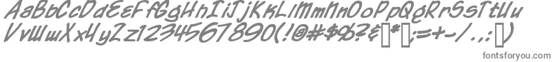Coahb-fontti – harmaat kirjasimet valkoisella taustalla
