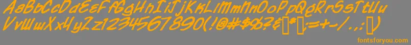 Coahb-Schriftart – Orangefarbene Schriften auf grauem Hintergrund