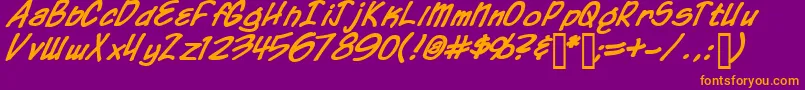 Coahb Font – Orange Fonts on Purple Background