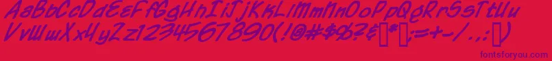 Coahb Font – Purple Fonts on Red Background