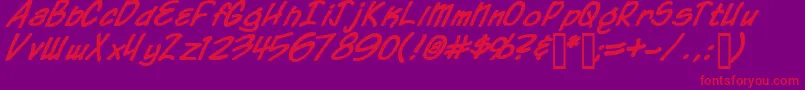 Coahb Font – Red Fonts on Purple Background