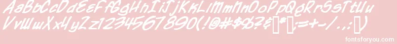 Coahb Font – White Fonts on Pink Background