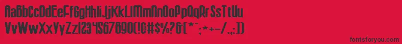 SisterEuropeWide-Schriftart – Schwarze Schriften auf rotem Hintergrund