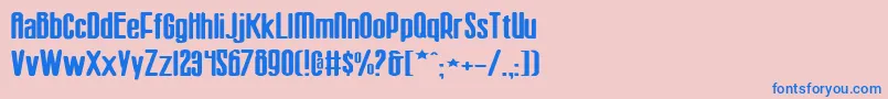 Więcej informacji o czcionce SisterEuropeWide Czcionka SisterEuropeWide – niebieskie czcionki na różowym tle