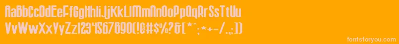 SisterEuropeWide Font – Pink Fonts on Orange Background