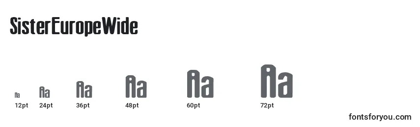 SisterEuropeWide Font Sizes