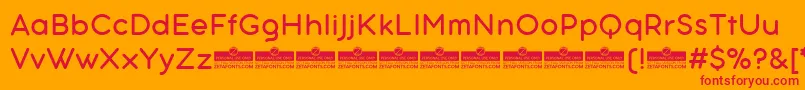 AristotelicaTextRegularTrial Font – Red Fonts on Orange Background