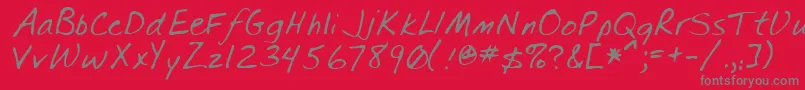 SpearRegular Font – Gray Fonts on Red Background