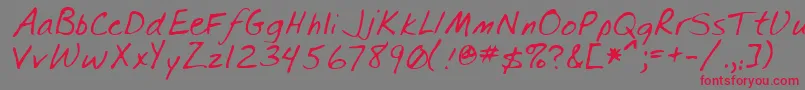 SpearRegular Font – Red Fonts on Gray Background