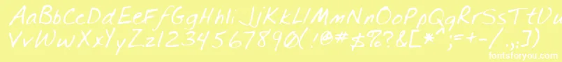SpearRegular Font – White Fonts on Yellow Background