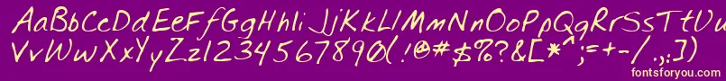 SpearRegular Font – Yellow Fonts on Purple Background