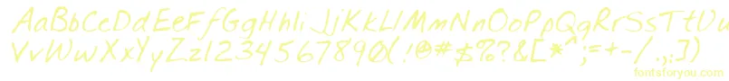 SpearRegular Font – Yellow Fonts on White Background