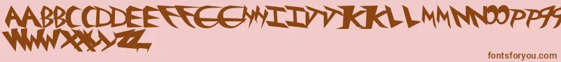 Rockster Font – Brown Fonts on Pink Background
