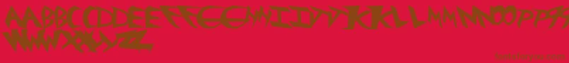 Rockster Font – Brown Fonts on Red Background