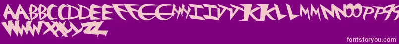 Rockster Font – Pink Fonts on Purple Background