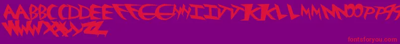 Rockster Font – Red Fonts on Purple Background