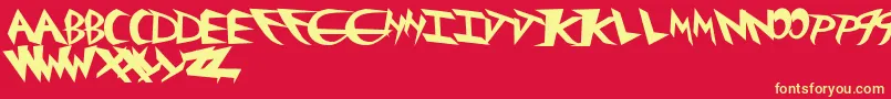 Rockster Font – Yellow Fonts on Red Background