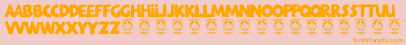 GloryUnited Font – Orange Fonts on Pink Background