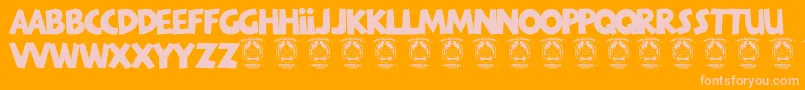 GloryUnited Font – Pink Fonts on Orange Background