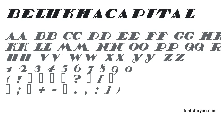 BelukhaCapital font – alphabet, numbers, special characters