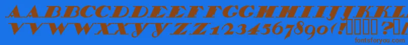 BelukhaCapital-fontti – ruskeat fontit sinisellä taustalla