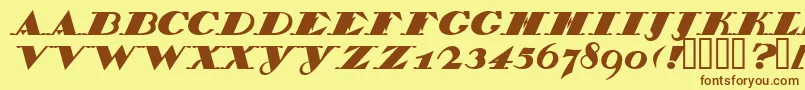 BelukhaCapital Font – Brown Fonts on Yellow Background