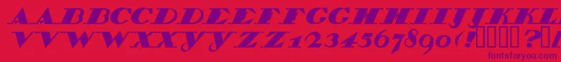 Подробнее о шрифте BelukhaCapital Шрифт BelukhaCapital – фиолетовые шрифты на красном фоне