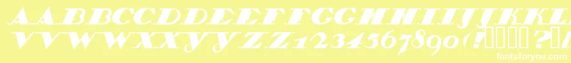 Шрифт BelukhaCapital – белые шрифты на жёлтом фоне