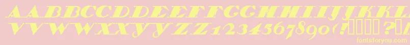 Więcej informacji o czcionce BelukhaCapital Czcionka BelukhaCapital – żółte czcionki na różowym tle