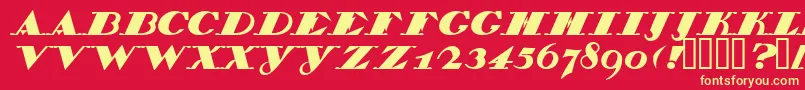 BelukhaCapital Font – Yellow Fonts on Red Background